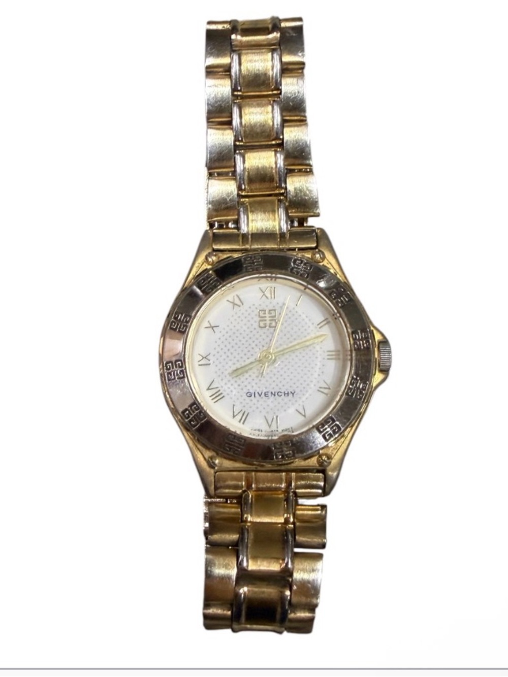 Givenchy Gold and White Women's Bracelet Watch-Working Condition-Preowned